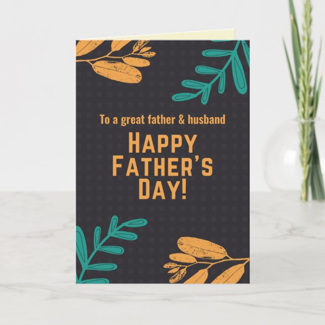 Tarjeta de feliz día del padre personalizada (Anverso)