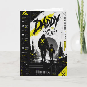Tarjeta de Feliz Día del Padre Personalizada Cyber