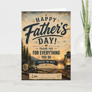 Tarjeta de Feliz Día del Padre Personalizada de Pe