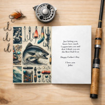 Tarjeta de Feliz Día del Padre Pescador