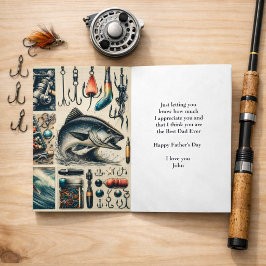 Tarjeta de Feliz Día del Padre Pescador   