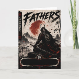 Tarjeta de Feliz Día del Padre Samurái