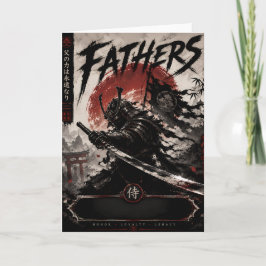 Tarjeta de Feliz Día del Padre Samurái