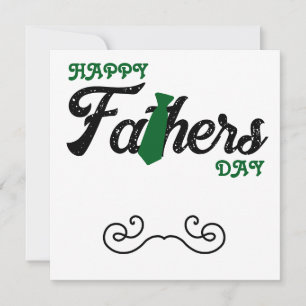 Tarjeta de Feliz Día del Padre Verde Feliz