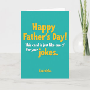 Tarjeta de Feliz Día del Padre Verde Turquesa