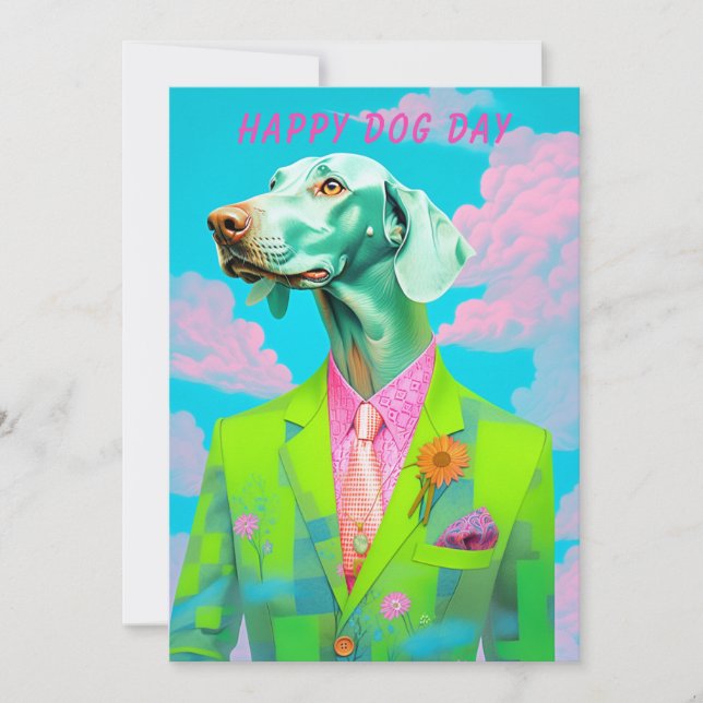 Tarjeta de Feliz Día del Perro – Tarjeta Divertida (Anverso)