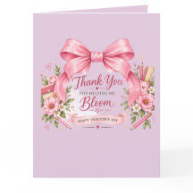 Tarjeta de Feliz Día del Profesor con Flores Rosas