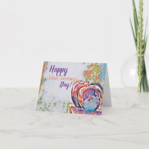 Tarjeta de feliz día del secretario de escuela