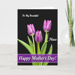 Tarjeta de Feliz Día Floral Magenta