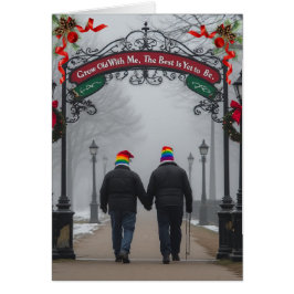 Tarjeta de Feliz Festividad Gay Elder Friendship/R