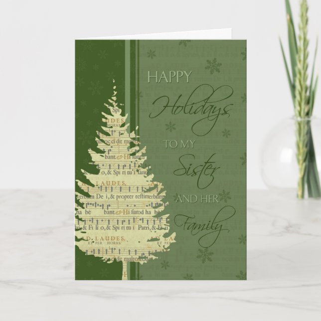 Tarjeta de feliz fiesta para hermanos y Navidades  (Anverso)