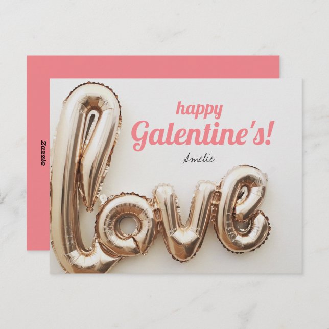 Tarjeta de Feliz Galentine's Holiday (Anverso / Reverso)