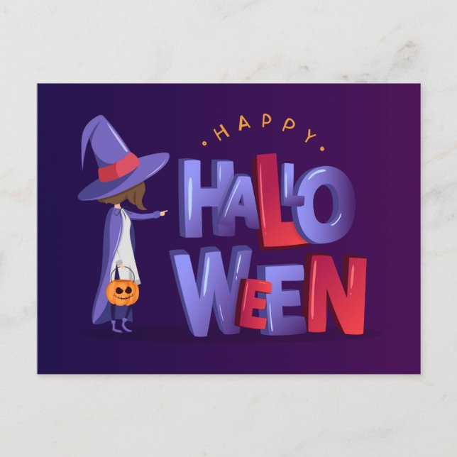 Tarjeta de Feliz Halloween (Anverso)