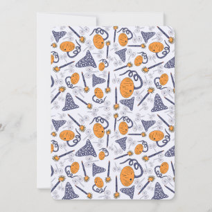 Tarjeta de Feliz Halloween Caprichosa – Garabato M