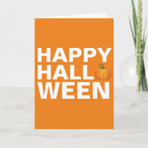 Tarjeta de Feliz Halloween con Diseño Gráfico