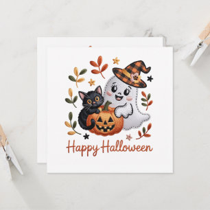 Tarjeta de Feliz Halloween Encantadora – Embr con