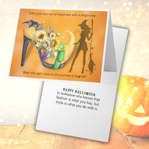 Tarjeta de Feliz Halloween para Fashionista