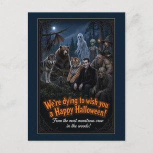 Tarjeta de Feliz Halloween para Morir de Deseos