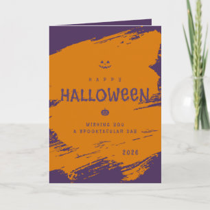 Tarjeta de Feliz Halloween Personalizada Doble