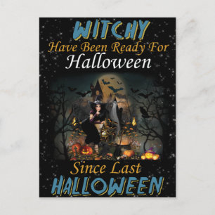 Tarjeta de Feliz Halloween Whitchy