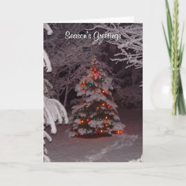 Tarjeta de Feliz Invierno Paisaje Mágico