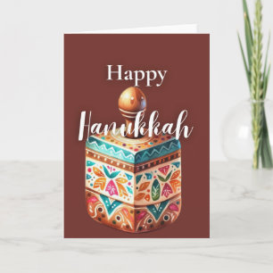 Tarjeta de Feliz Janucá - Trompo