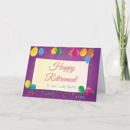 Tarjeta de Feliz Jubilación a tus Partes Femeninas