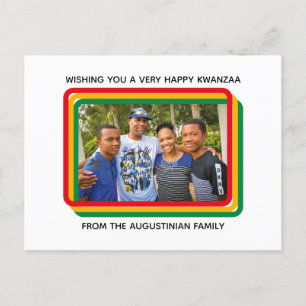 Tarjeta de Feliz Kwanzaa con Foto Familiar Navideñ