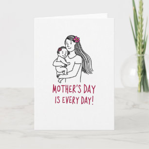Tarjeta de Feliz Madre con Lunares