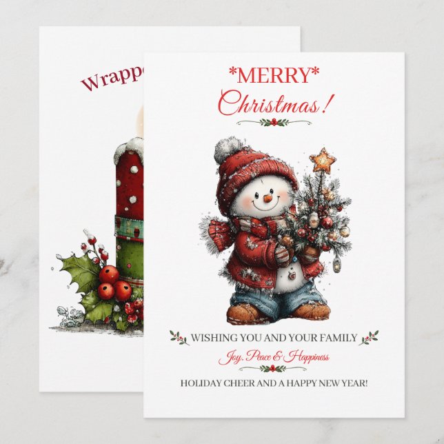 Tarjeta de Feliz Navidad (Anverso / Reverso)