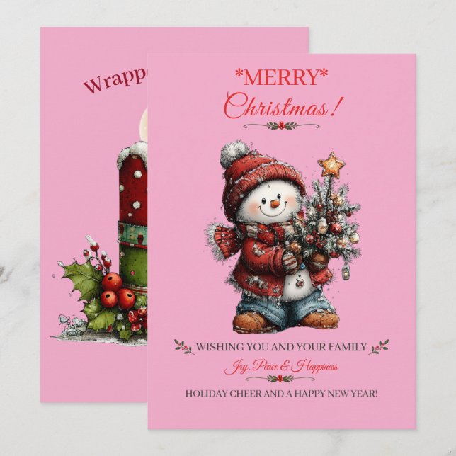 Tarjeta de Feliz Navidad (Anverso / Reverso)