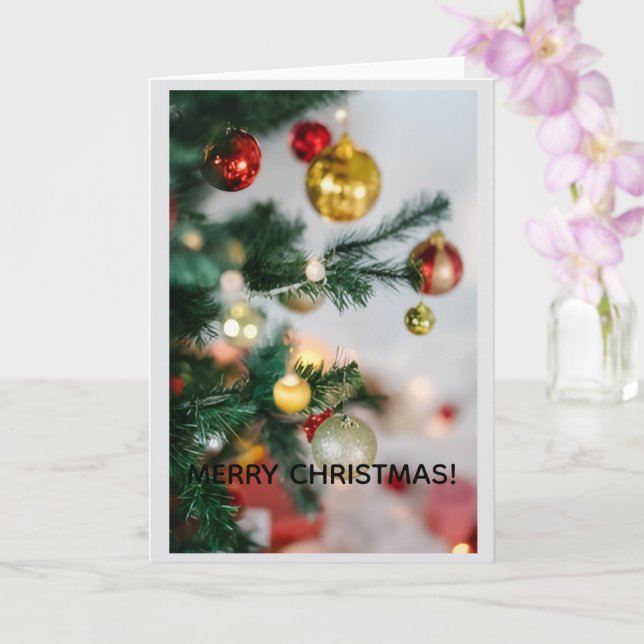 Tarjeta de Feliz Navidad (Orquídea)