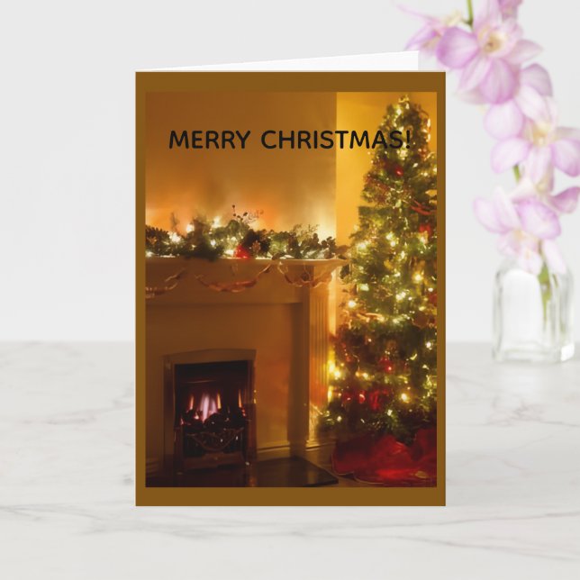 Tarjeta de Feliz Navidad (Orquídea)