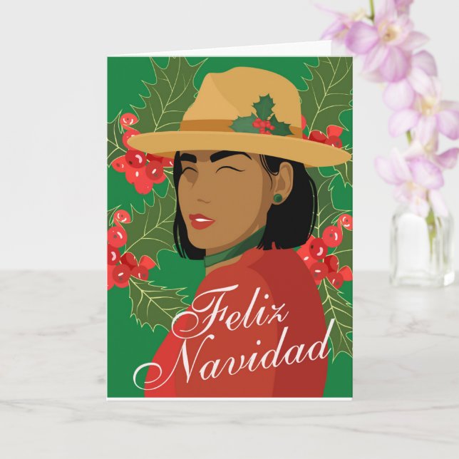 Tarjeta de Feliz Navidad (Orquídea)