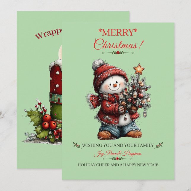 Tarjeta de Feliz Navidad (Anverso / Reverso)