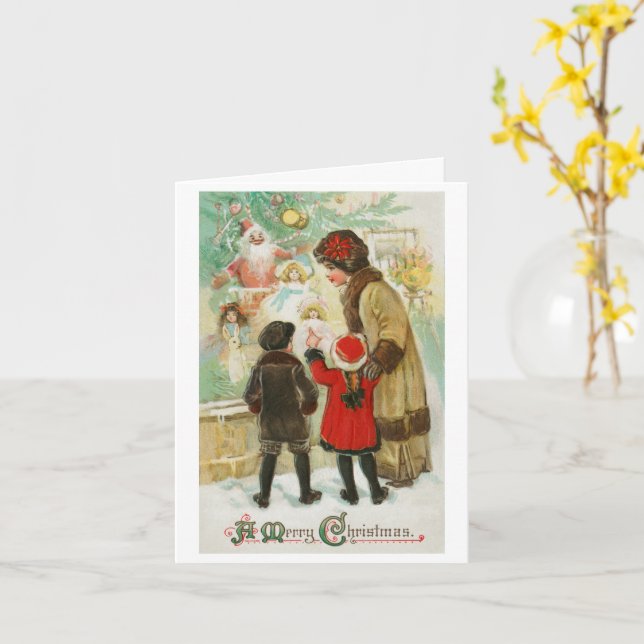 Tarjeta de Feliz Navidad (1912) (flor amarilla)