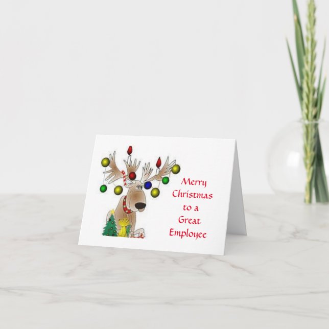 TARJETA DE **FELIZ NAVIDAD** A UN GRAN EMPLEADO (Anverso)