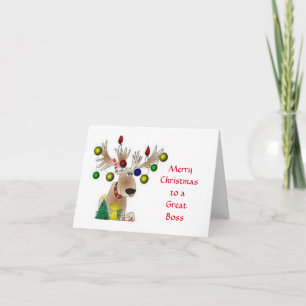 TARJETA DE **FELIZ NAVIDAD** A UN GRAN JEFE
