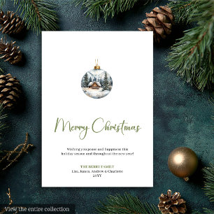 Tarjeta de Feliz Navidad Boho Elegante y Neutra