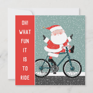 Tarjeta de Feliz Navidad Ciclista