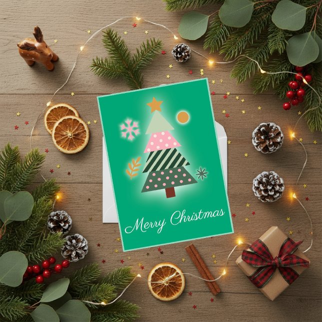 Tarjeta de Feliz Navidad con Árbol de Navidad (Subido por el creador)
