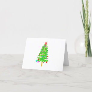 Tarjeta de Feliz Navidad con Árbol de Navidad Boni