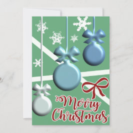 Tarjeta de Feliz Navidad con Árbol Festivo