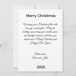 Tarjeta de Feliz Navidad con Árbol Festivo