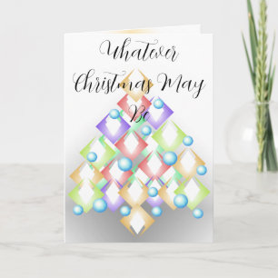 Tarjeta de Feliz Navidad con Árbol Minimalista Mod
