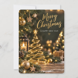 ✨🎄 Tarjeta de Feliz Navidad con Brillo Dorado 🌟�