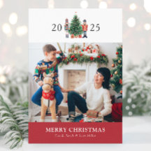 Tarjeta de Feliz Navidad con Collage de Fotos