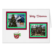 Tarjeta de Feliz Navidad con Collage de Fotos