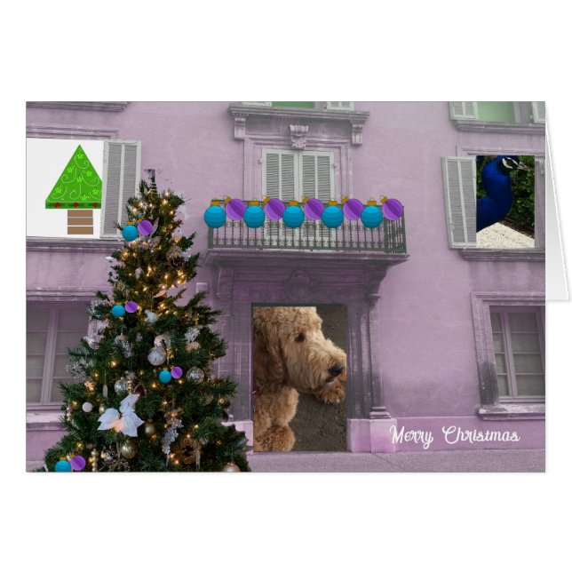 Tarjeta de Feliz Navidad con Collage de Fotos en 3 (Anverso (Horizontal))
