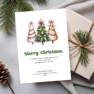 Tarjeta de Feliz Navidad con Estilo de Leopardo en